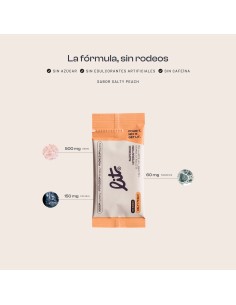 Caja abierta de Lit Hydration melocotón con los sobres de electrolitos 2