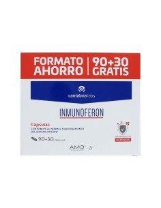 Caja de Inmunoferon formato ahorro con 90 + 30 cápsulas de AM3 y zinc