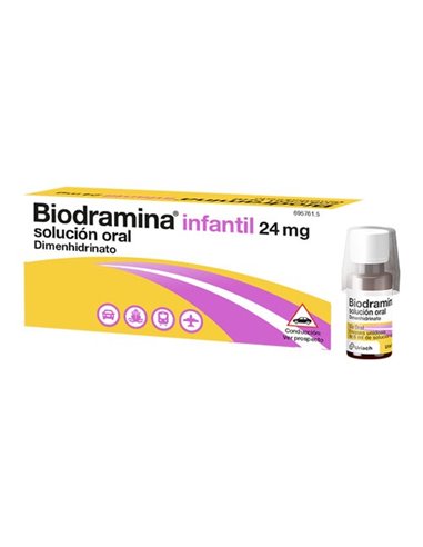 Biodramina Infantil 24 Mg 5 Viales