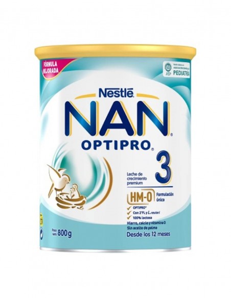 Leche de Crecimiento Nestlé NAN OPTIPRO 3 (800g) 12m+