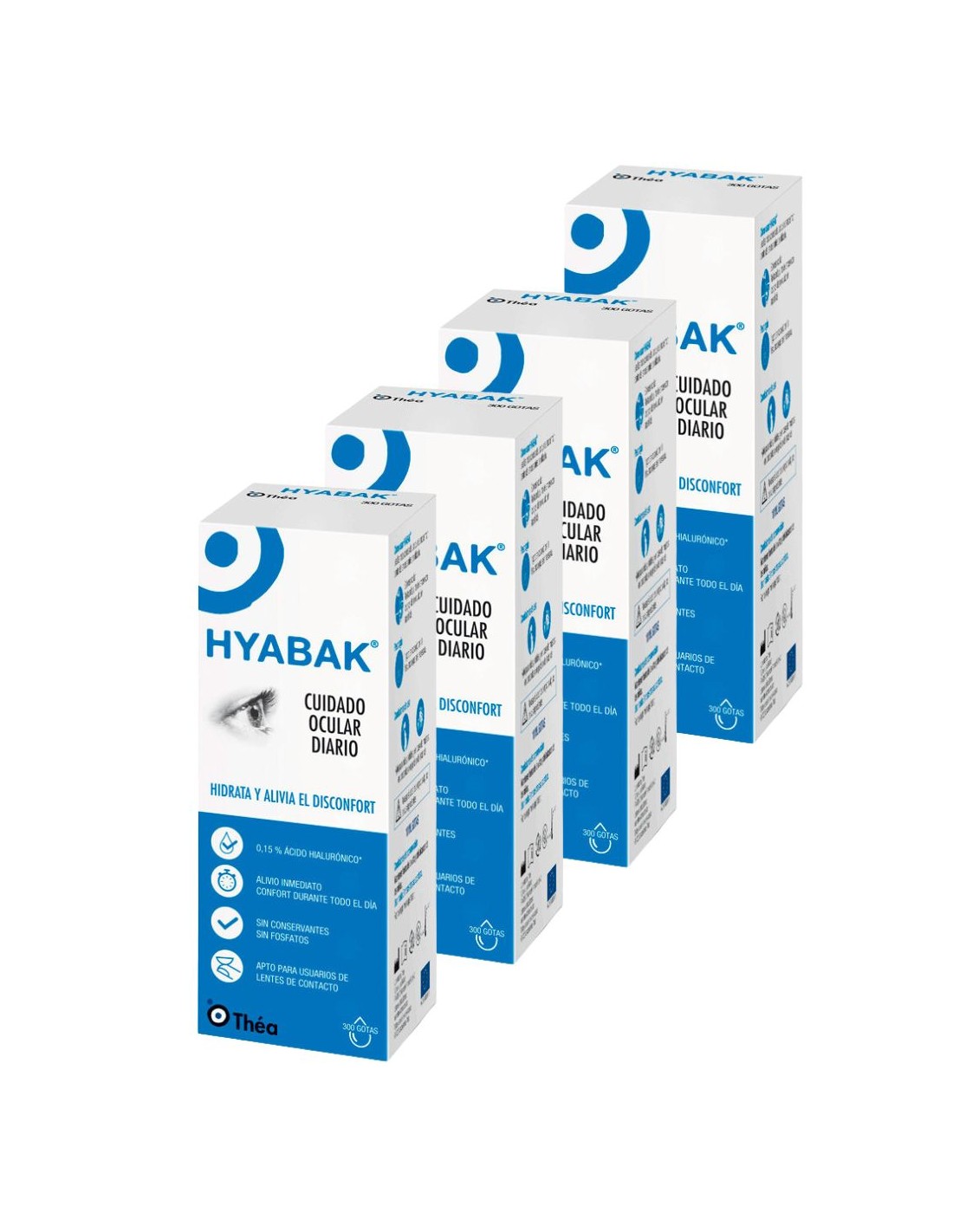 Hyabak 4 unidades para evitar la sequedad ocular