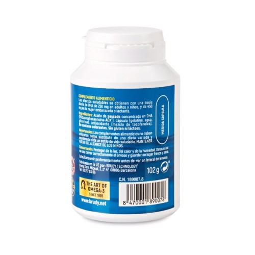 Complemento Alimenticio Brudy DHA 1200 (60 caps) con Omega-3