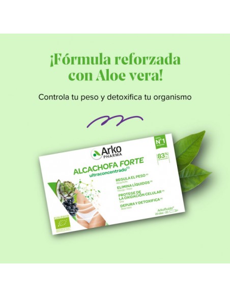 Complemento Alimenticio Arko Alcachofa Forte Ultraconcentrado (20 ampollas)