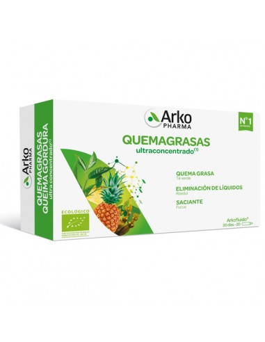 Complemento Alimenticio Arko Quemagrasas Bio Ultraconcentrado (20 ampollas)