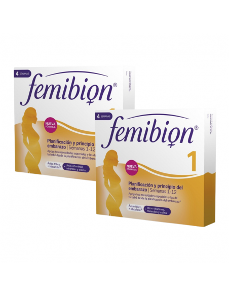 Pack Dupo 2 Femibion 1 (56 comprimidos) para planificación y principio embarazo