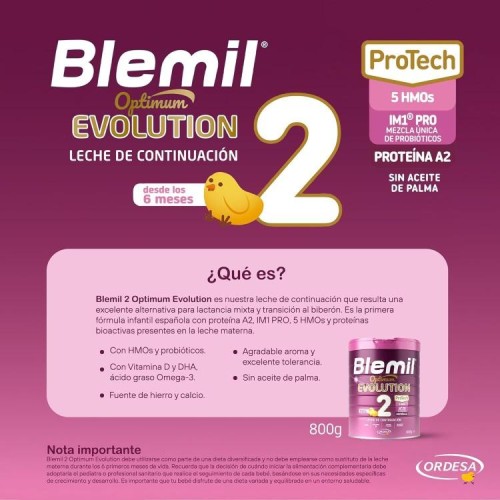 Blemil Optimum Evolution 2: Leche de continuación desde 6 meses