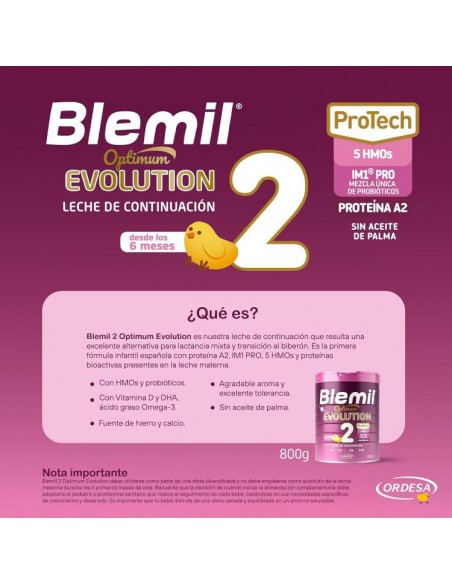 Blemil Optimum Evolution 2: Leche de continuación desde 6 meses
