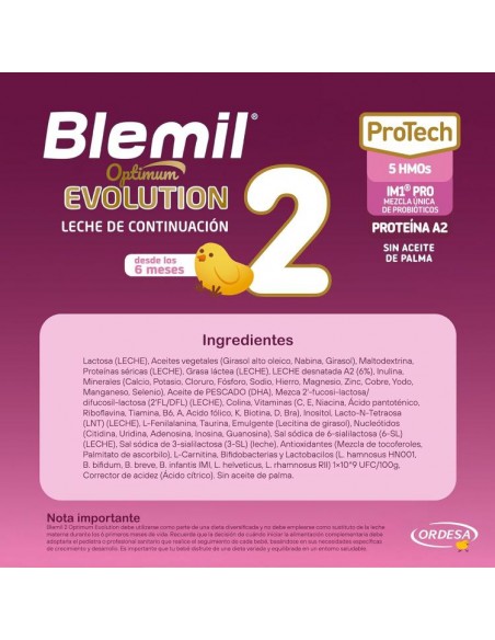 Blemil Optimum Evolution 2: Leche de continuación desde 6 meses