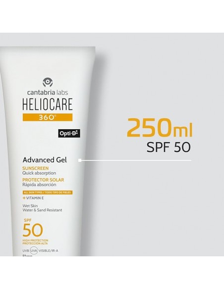 Gel protector corporal solar Heliocare 360 Advanced SPF 50 (250ml)