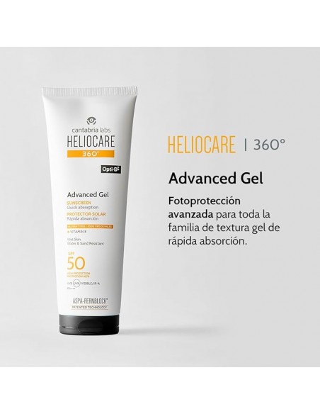 Gel protector corporal solar Heliocare 360 Advanced SPF 50 (250ml)