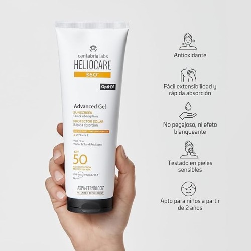 Gel protector corporal solar Heliocare 360 Advanced SPF 50 (250ml)